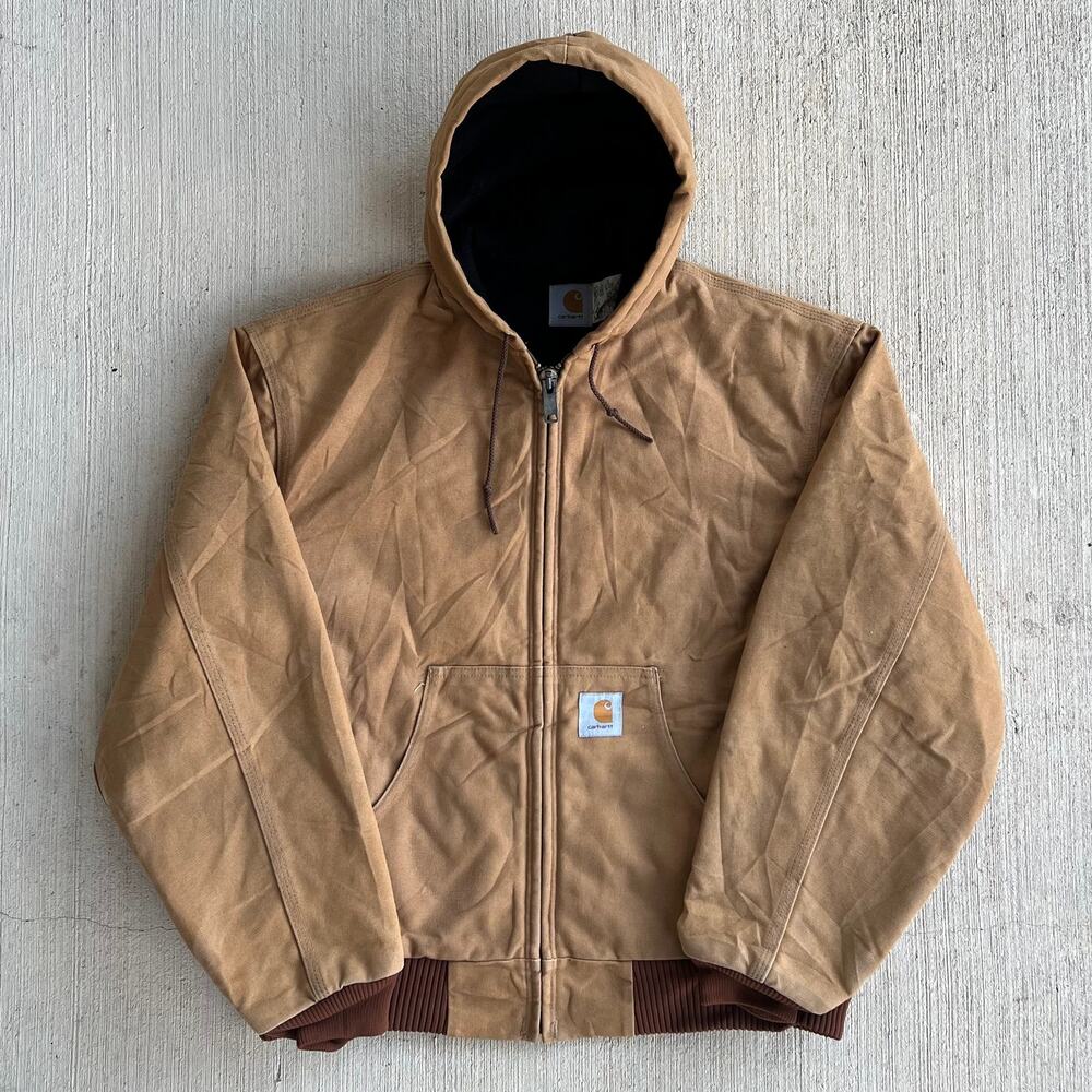 Carhartt JQ1006 brown hooded work wear jacket